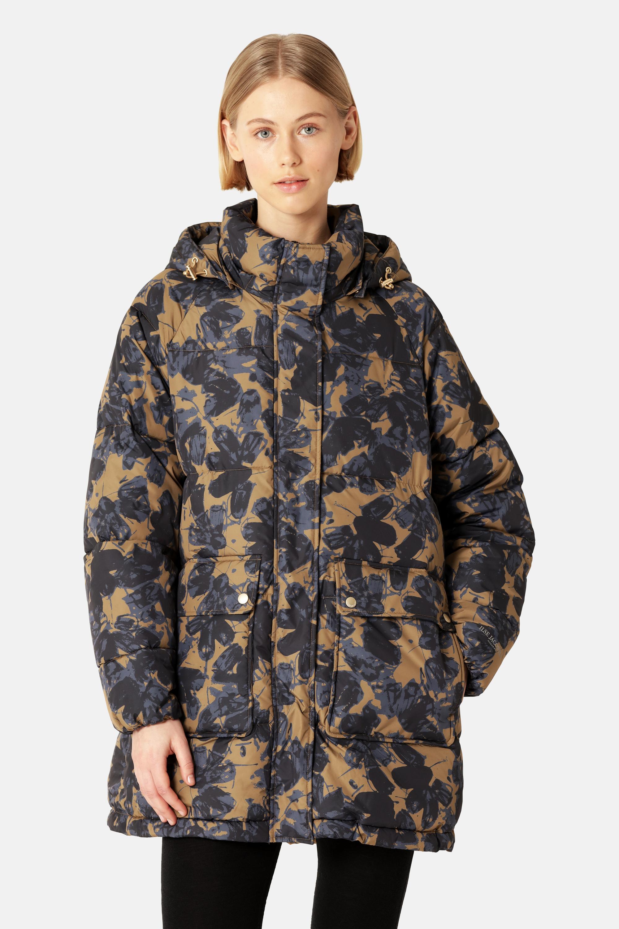 Oversized Padded Coat - Beige Butterfly